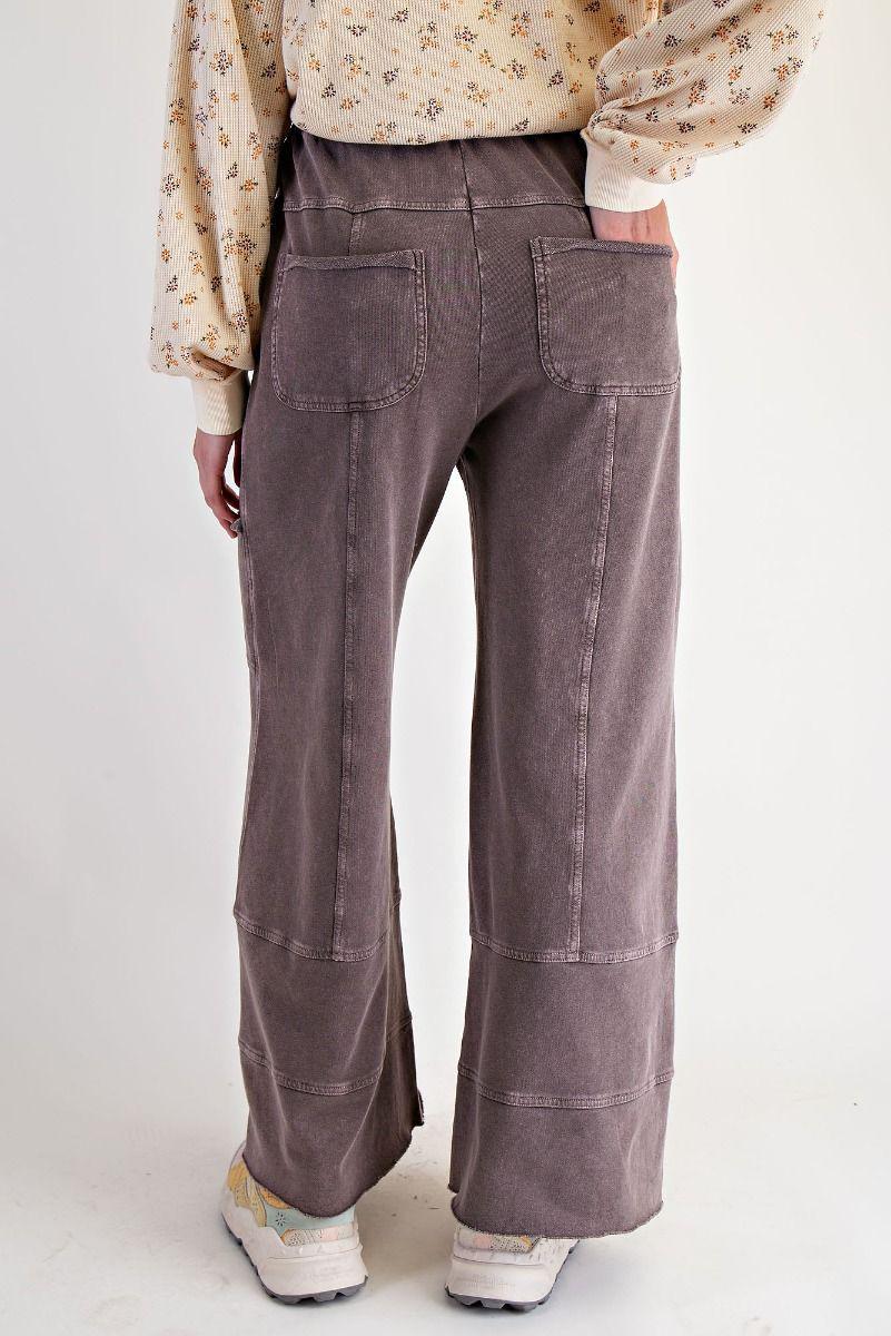 Espresso Mineral Washed Terry Knit Pants
