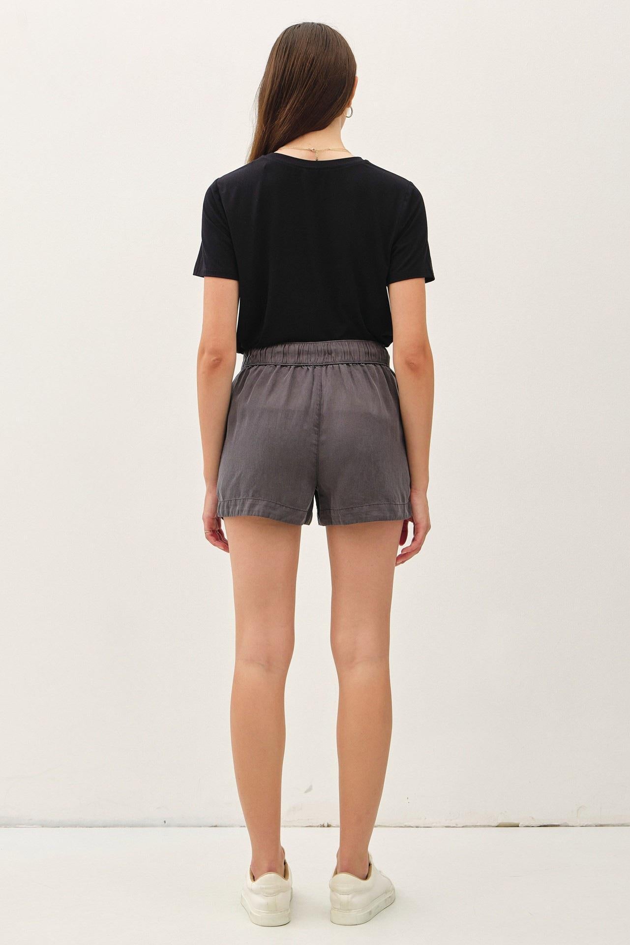 Charcoal Tencel Shorts