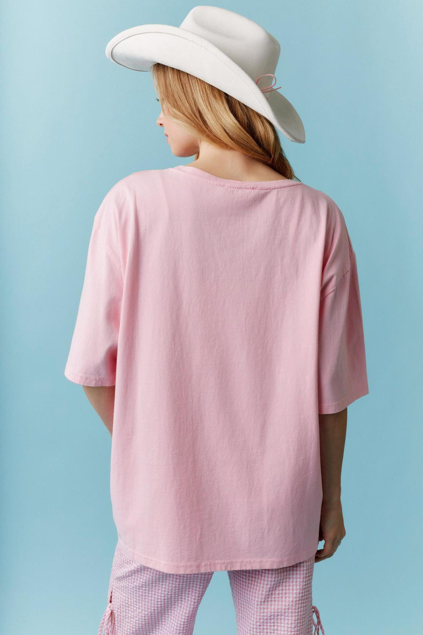 Pink 'America' Graphic Tee