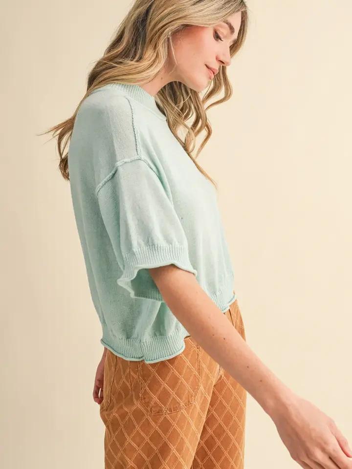 Ash Mint Lightweight Sweater