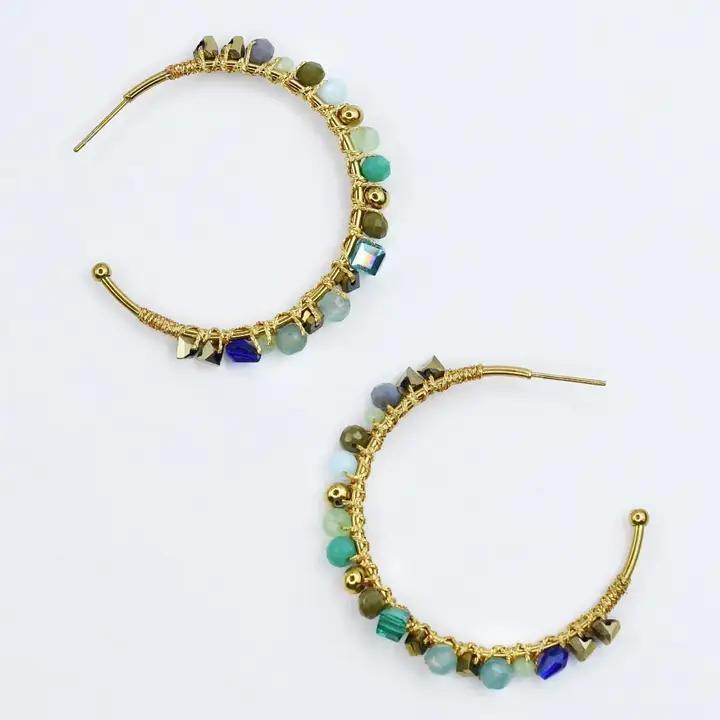 Sea Glass Hoop Earring