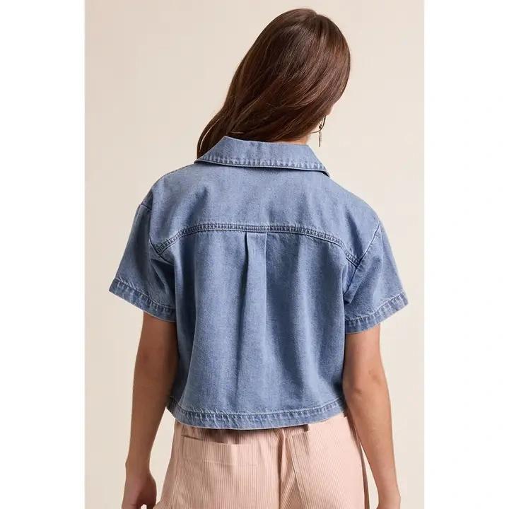 Medium Denim Button Up Shirt