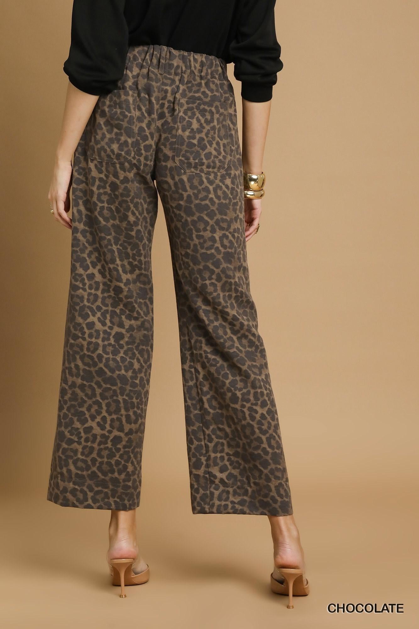 Chocolate Print Wide Leg Pant
