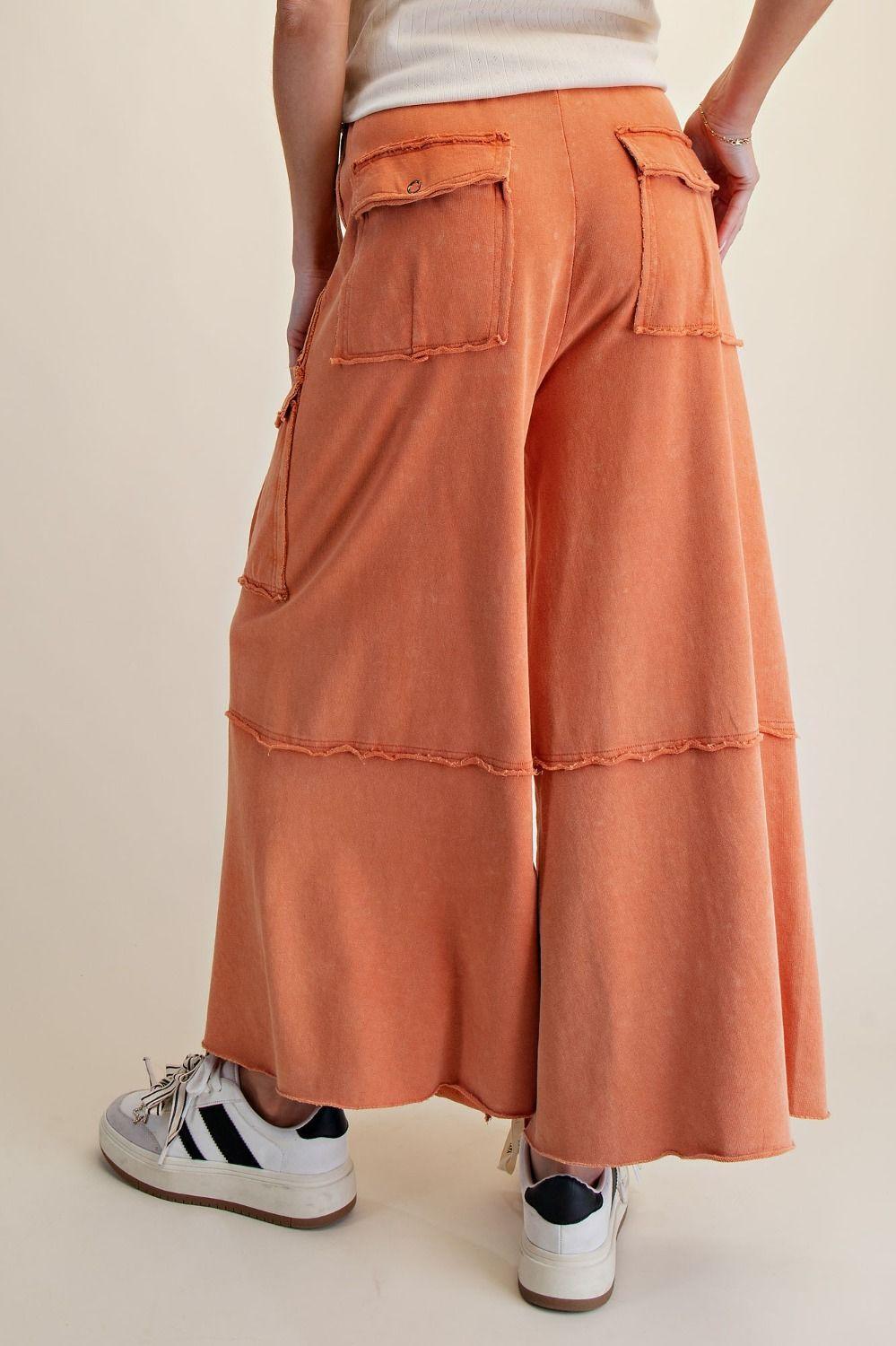 Faded Rust Mineral Washed Cargo Pant