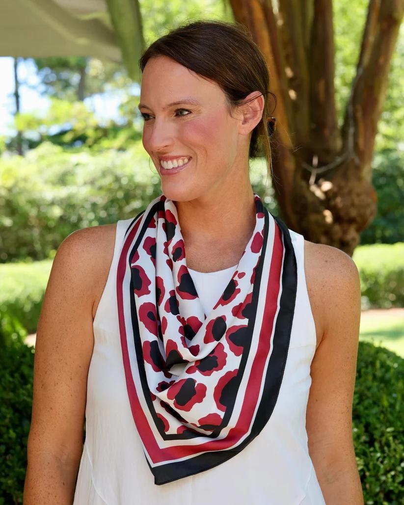 Meredith Garnet/Black Scarf Med.