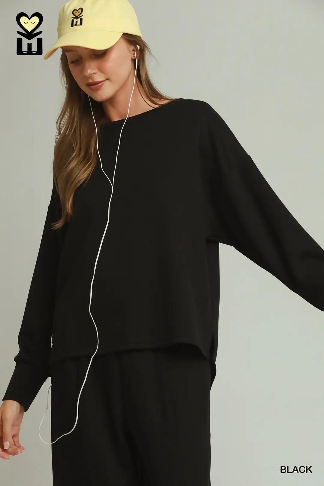 Black Luxeknit Pant Set