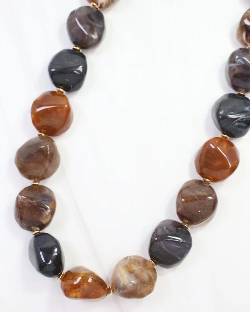 Sasser Brown Multi Necklace