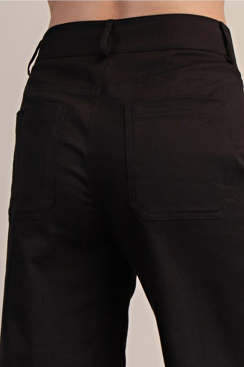 Black High Waisted Wide Leg Pant