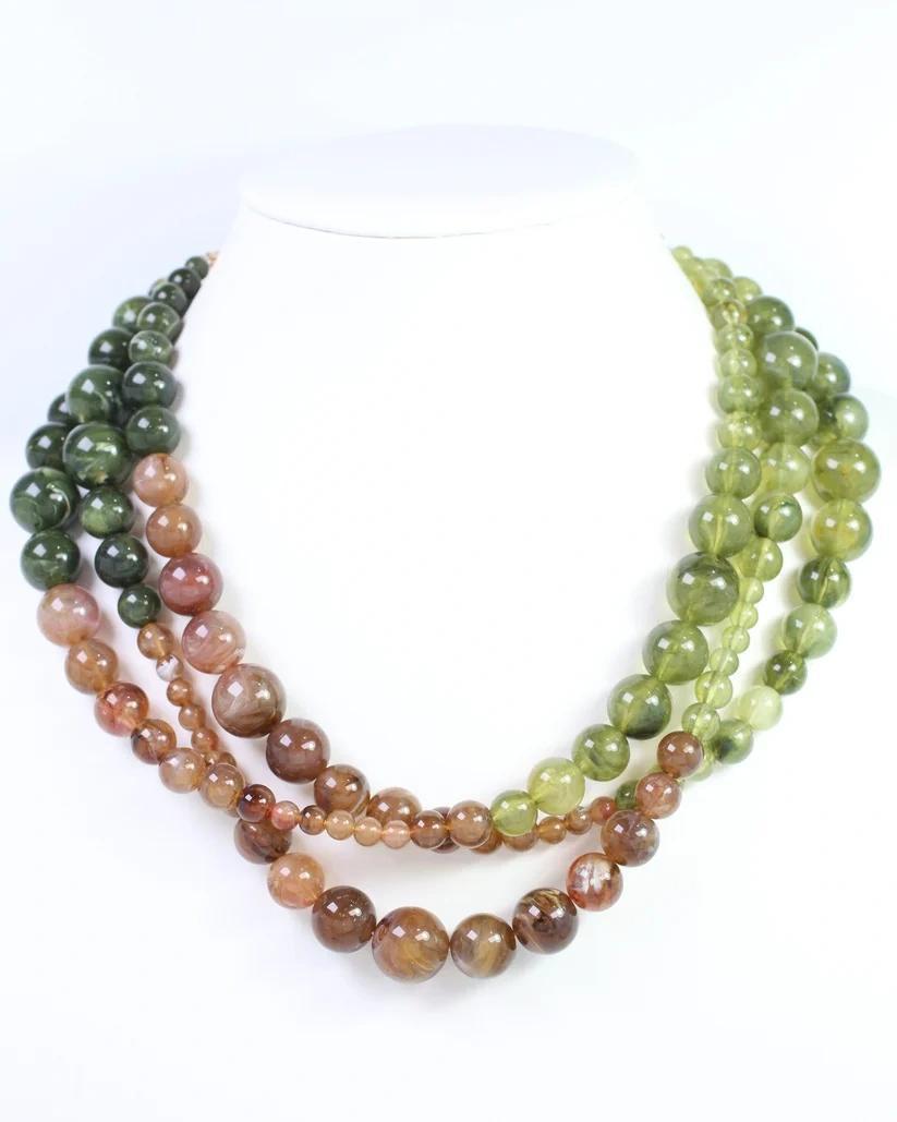 Alexander Olive Multi Necklace