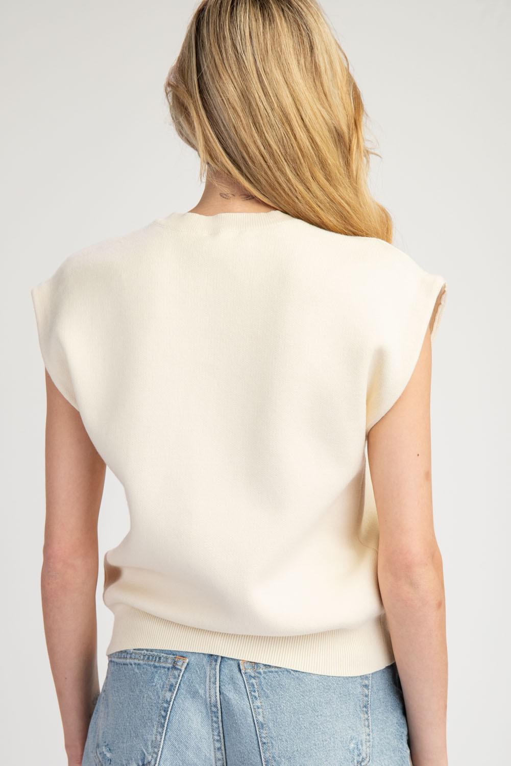 Cream Sweater Top