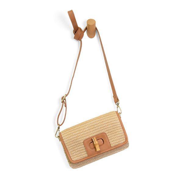 Natural Straw Bonnie Mini Crossbody