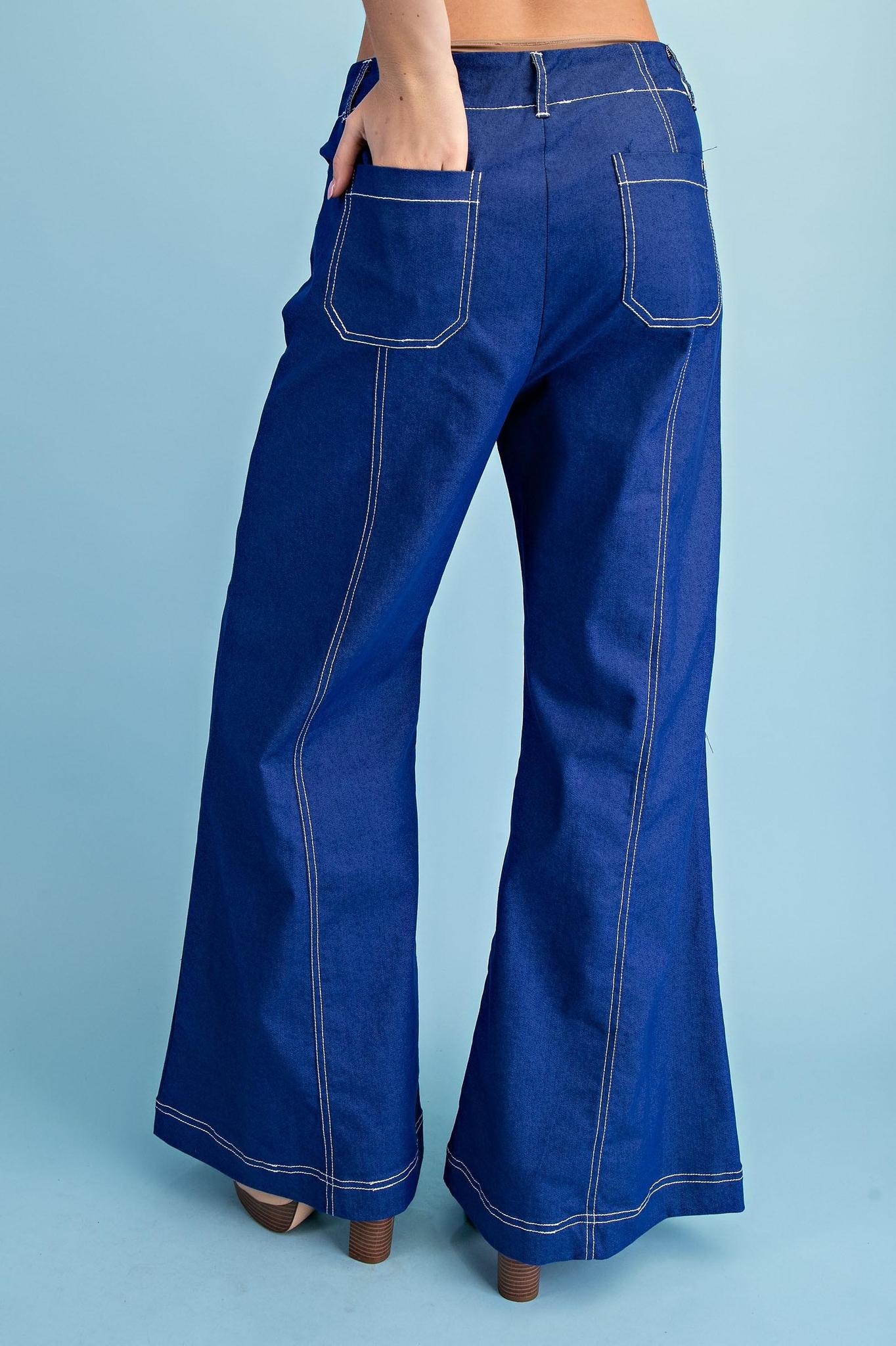 Royal Blue Wide Leg Pants
