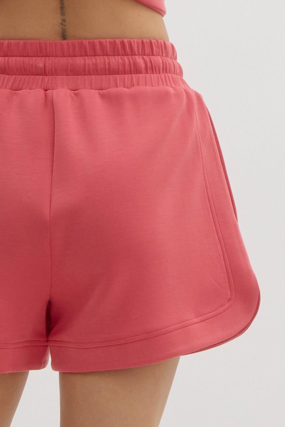 Coral Half Zip Top and Short Set