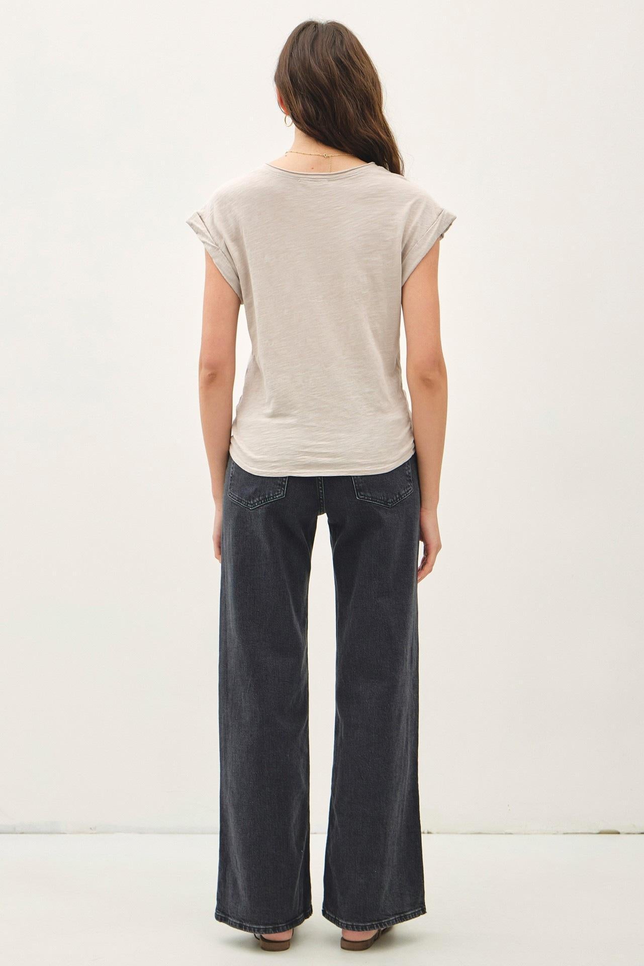 Khaki Knotted Tee