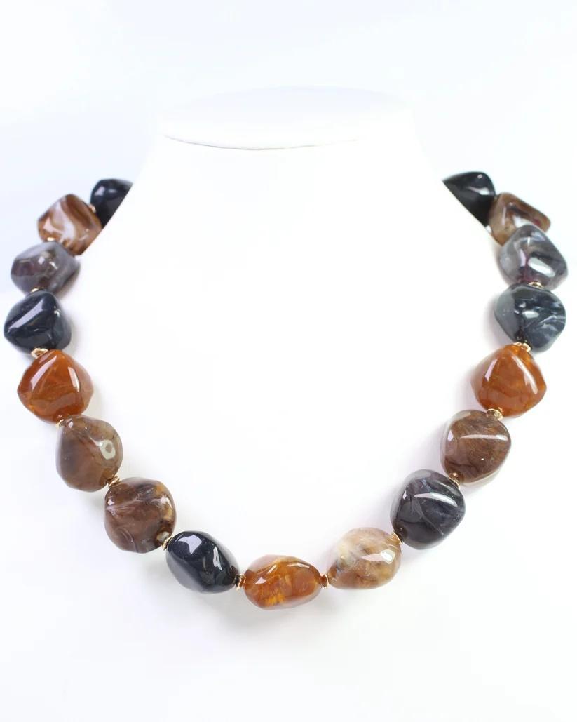 Sasser Brown Multi Necklace