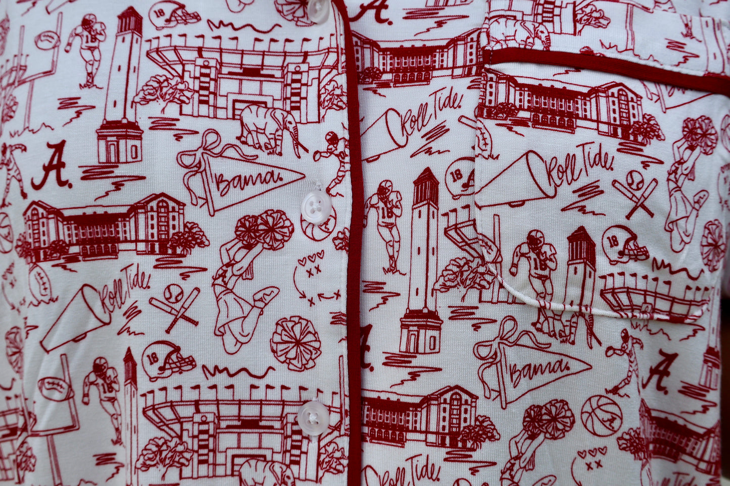 Team Bama Toile Pajamas
