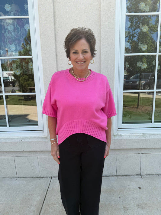 Pink Soft Asymmetric Sweater