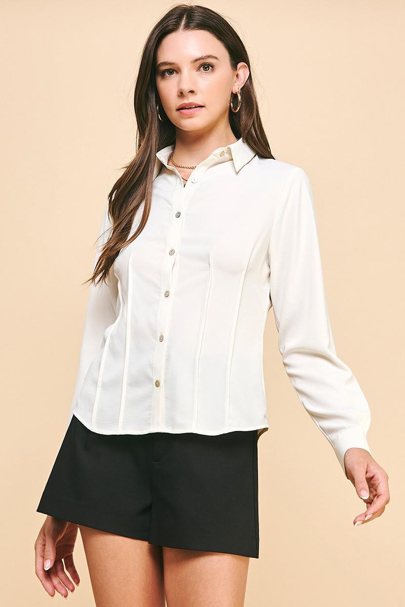 White Pintuck Blouse
