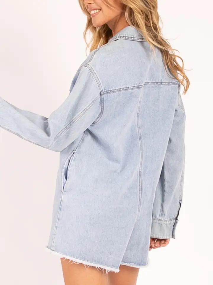 Mineral Washed Denim Romper