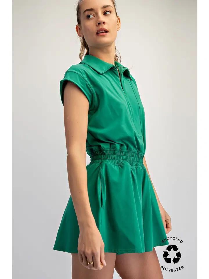 Fresh Green Tennis Romper
