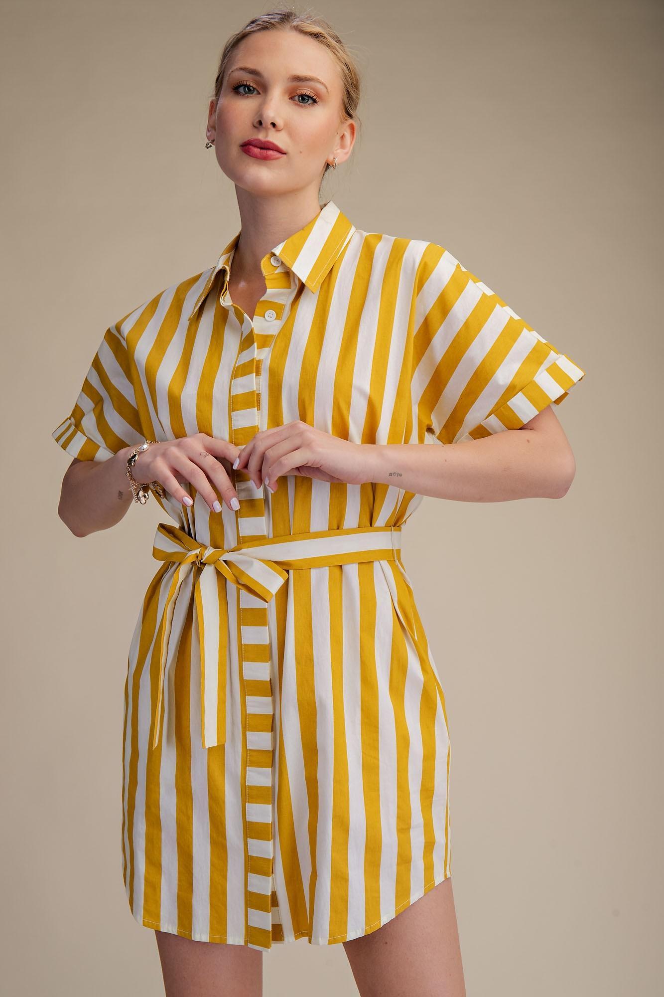 Mustard Waist Tie Mini