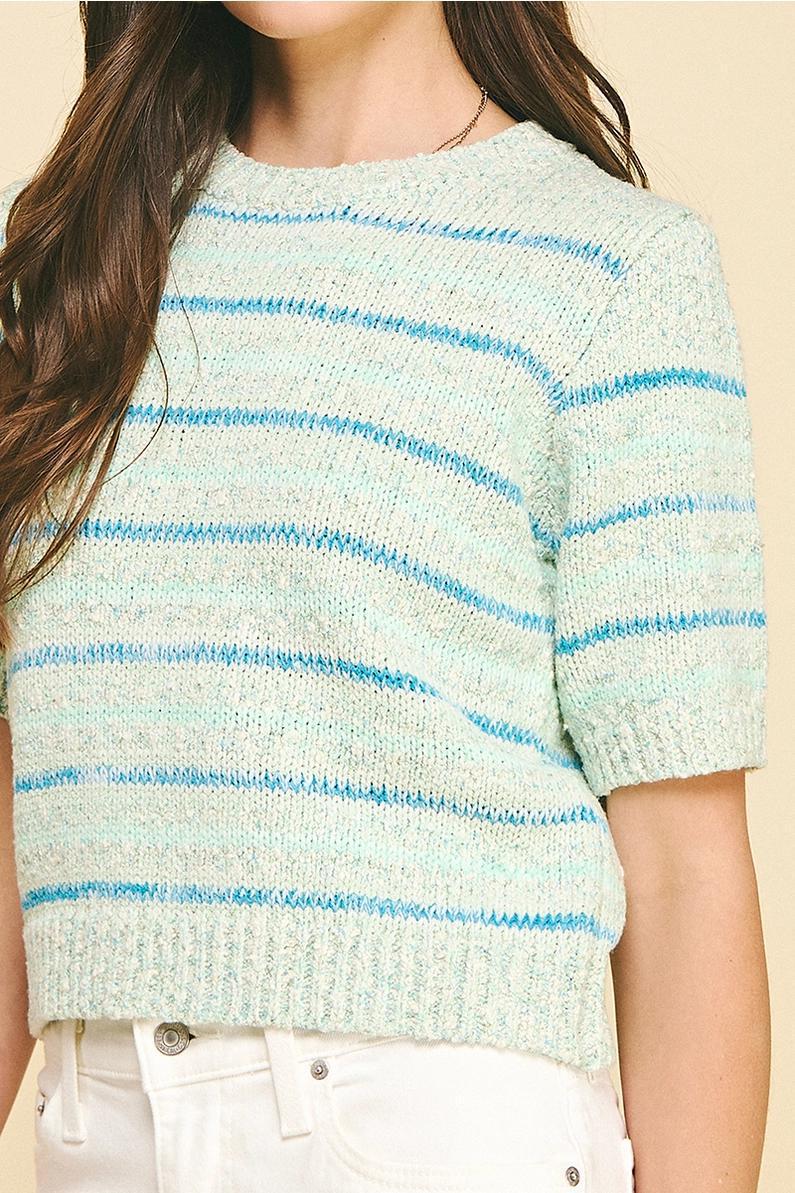 Mint Multi Striped Sweater