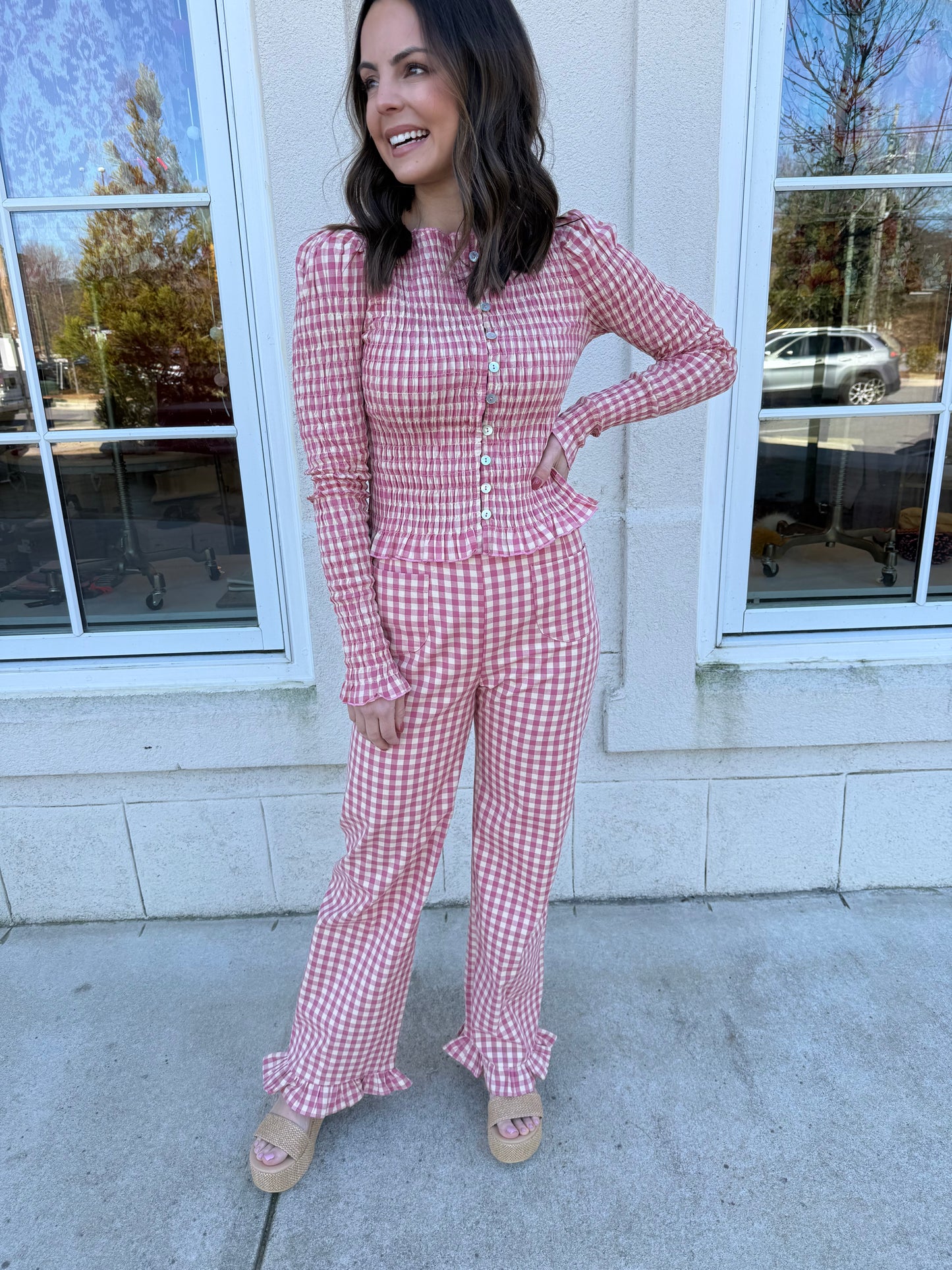 Pink Gingham Paloma Pant