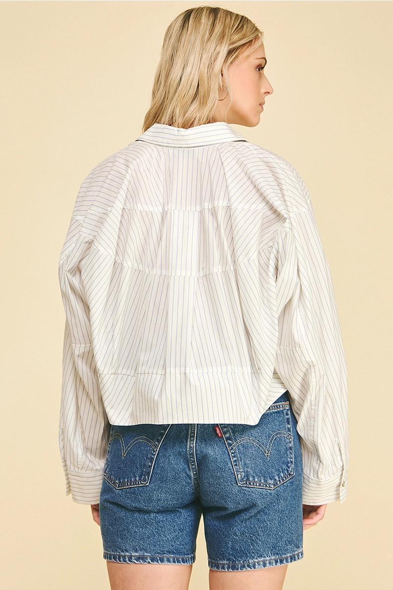 White Striped Button Down Shirt