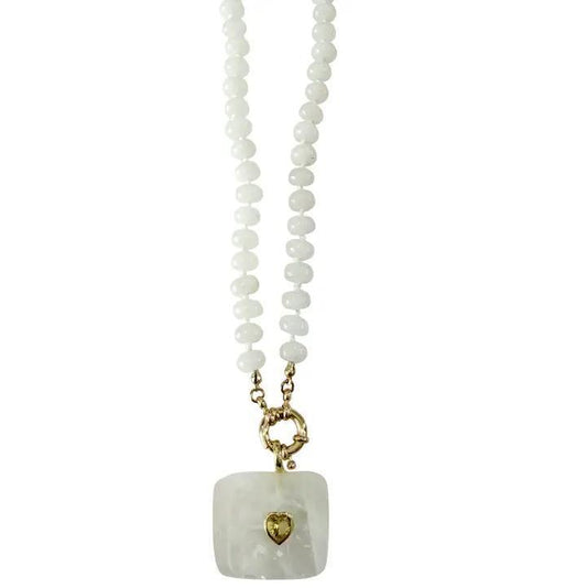 Lexi White Gemstone Necklace