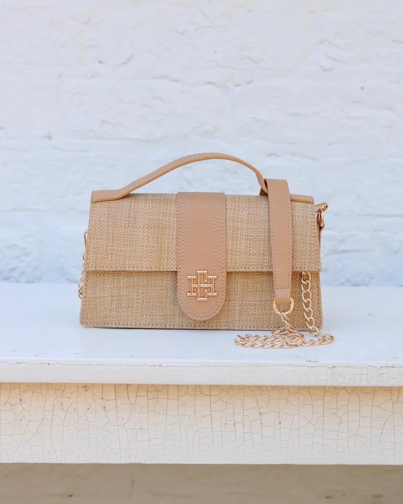Natural Waverly Clutch