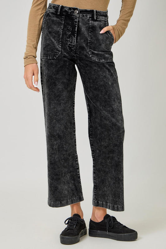 Washed Black Corduroy Trousers