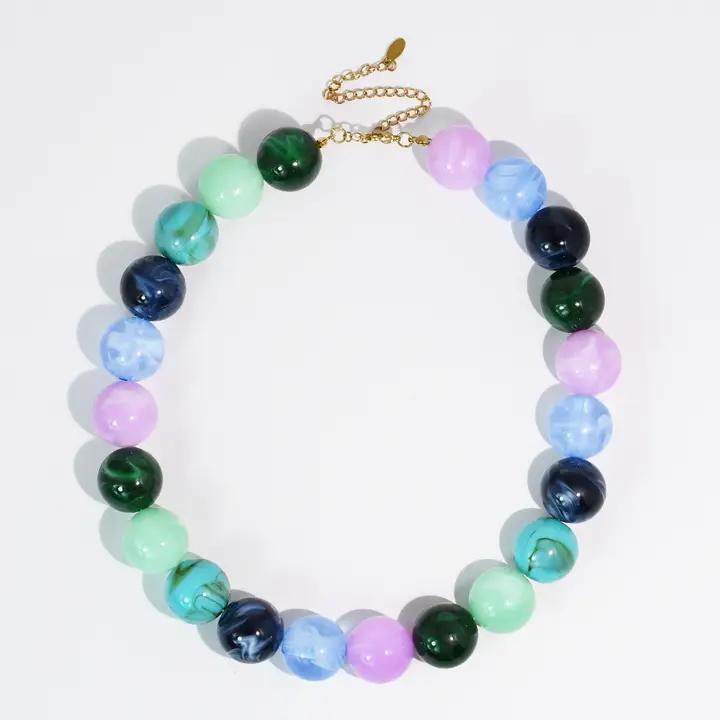 Pop of Joy Blue Green Purple Necklace