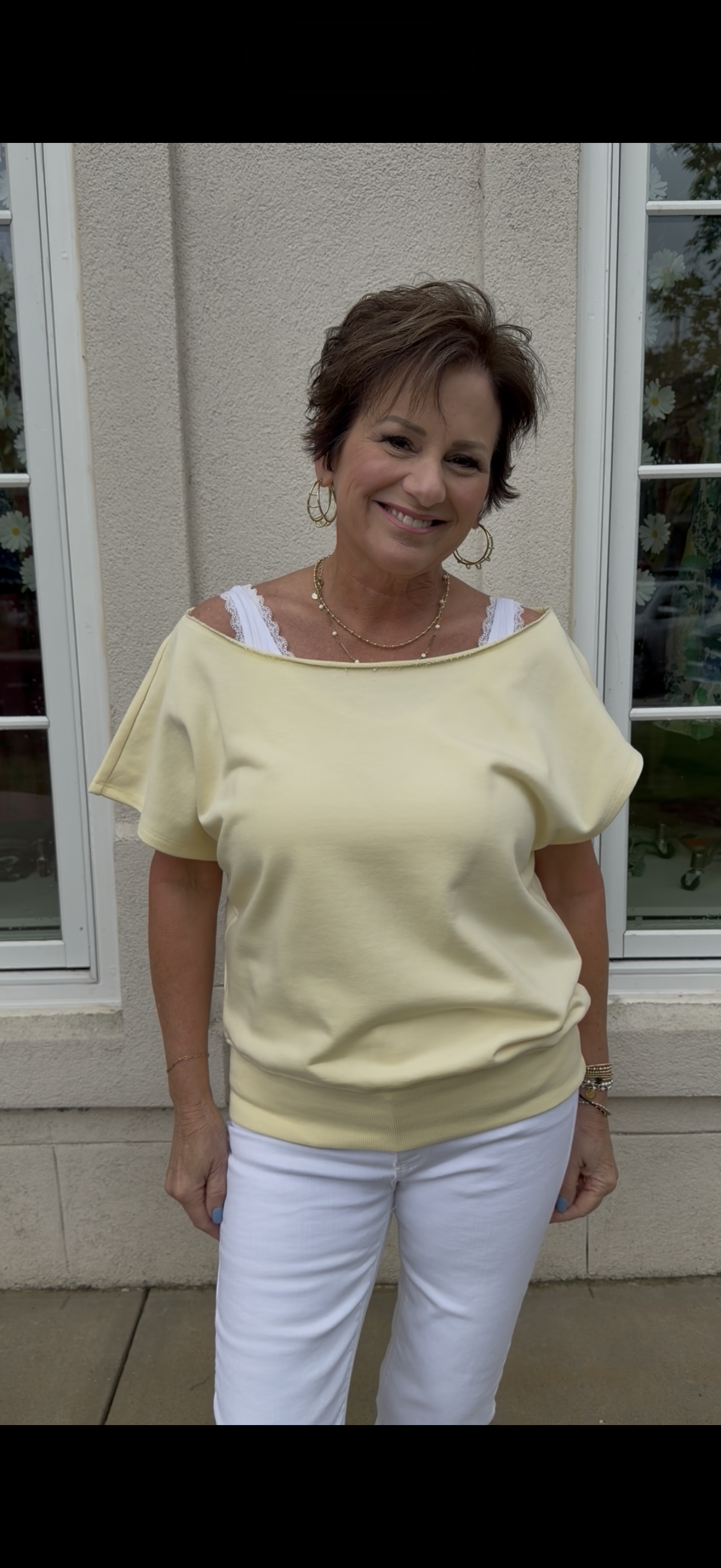 Soft Lemon French Terry Top