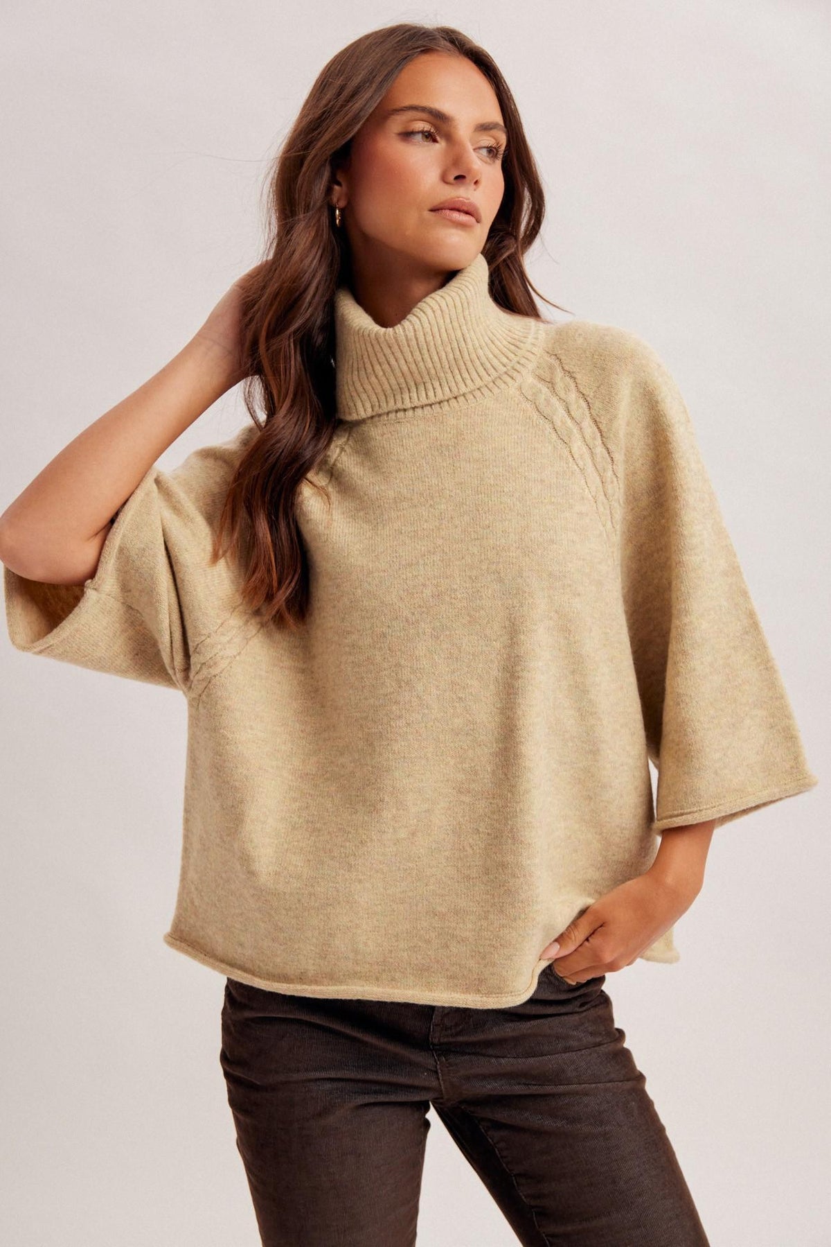 Sage Mist Turtleneck Sweater