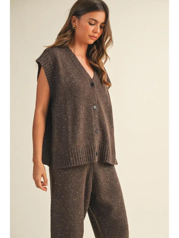 Dark Chocolate Speckled Sweater Set