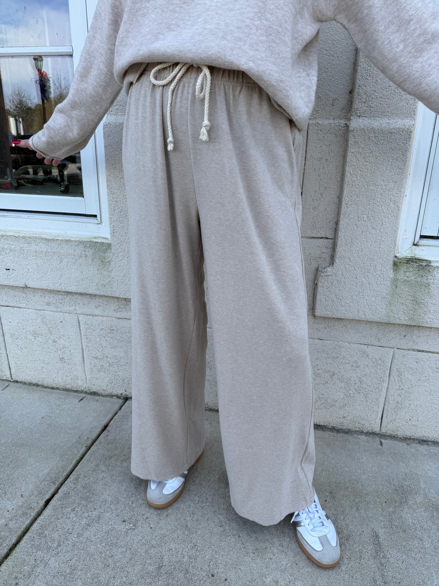 Taupe Soft Touch Knit Pant