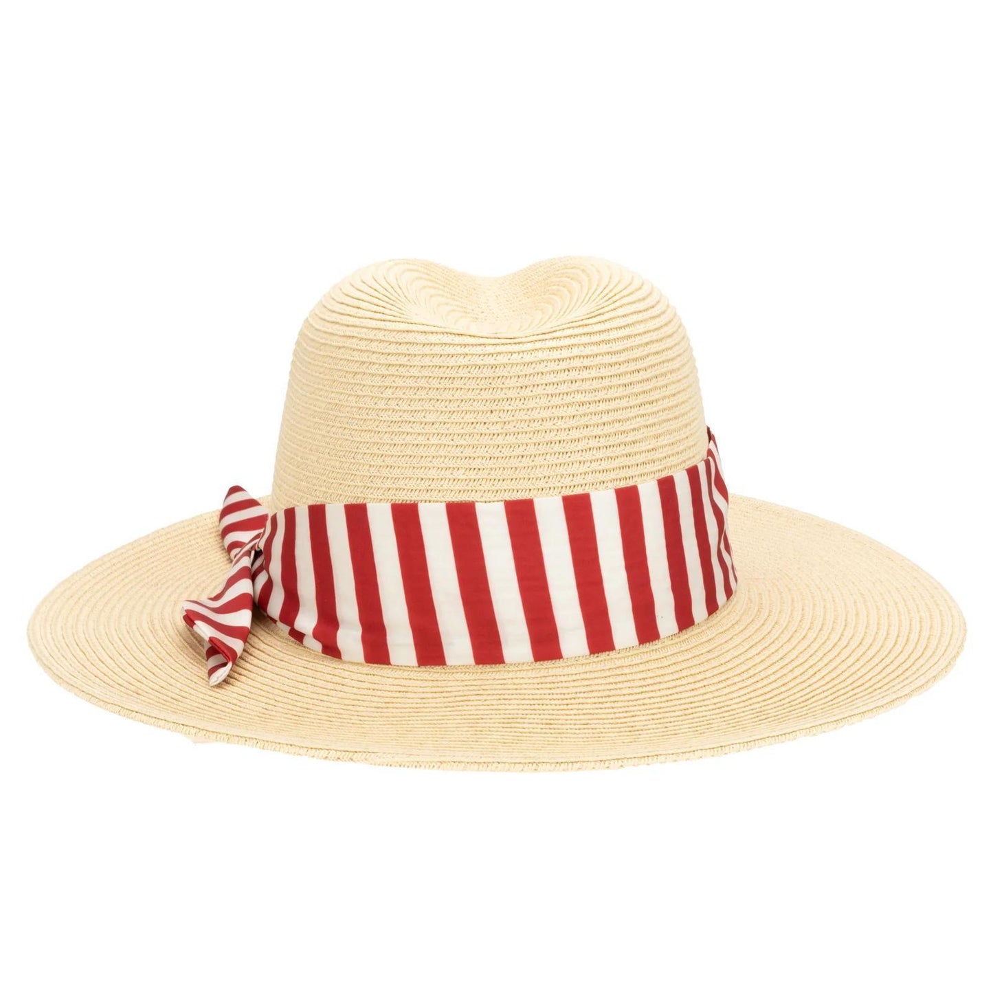 Gidget Fedora with Red Striped Scarf