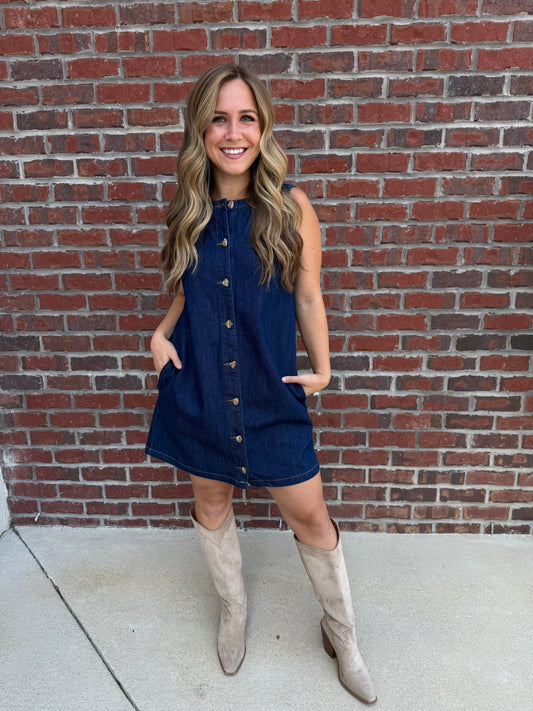 Dark Denim Mini Dress