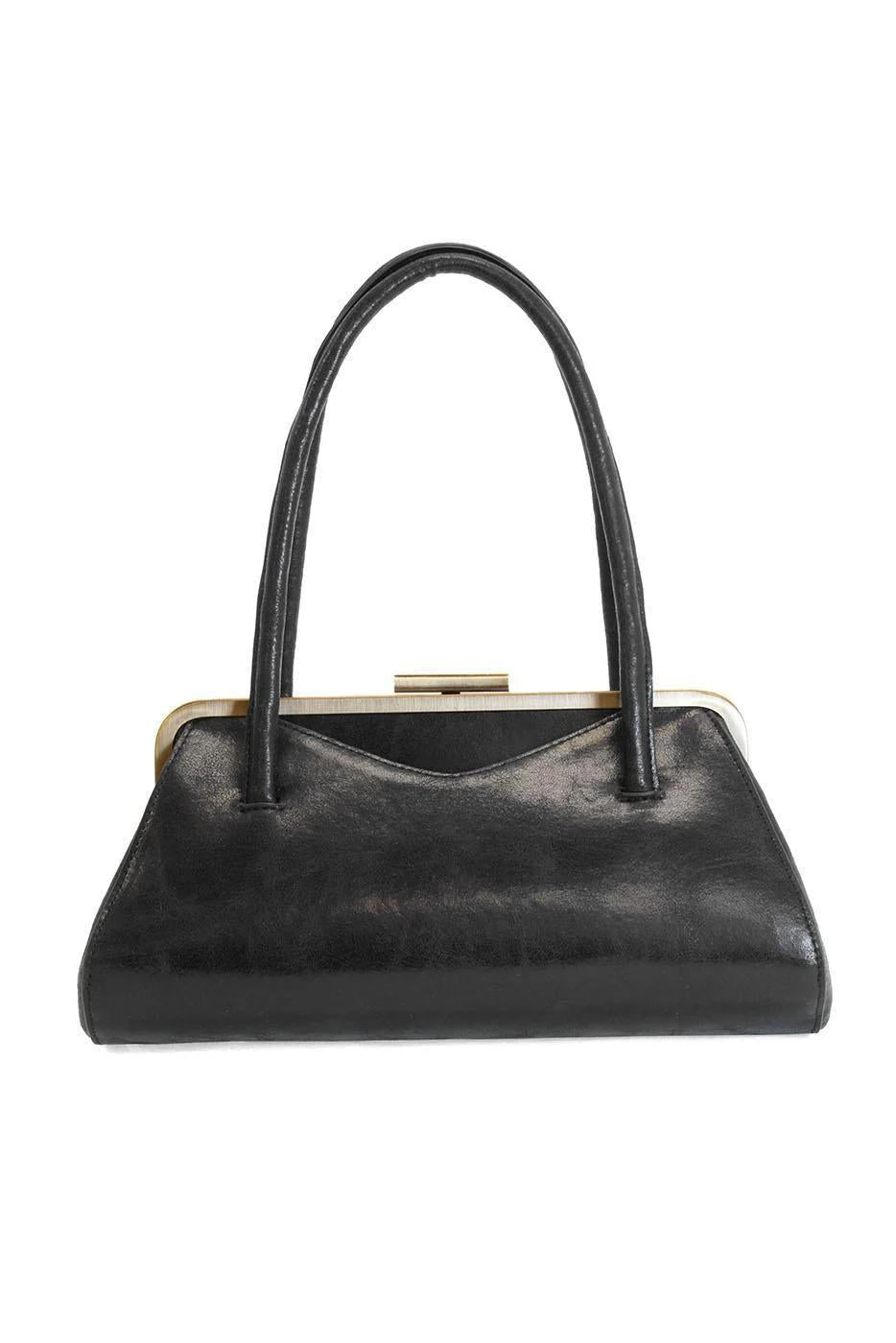 Black Lady Frame Shoulder Bag