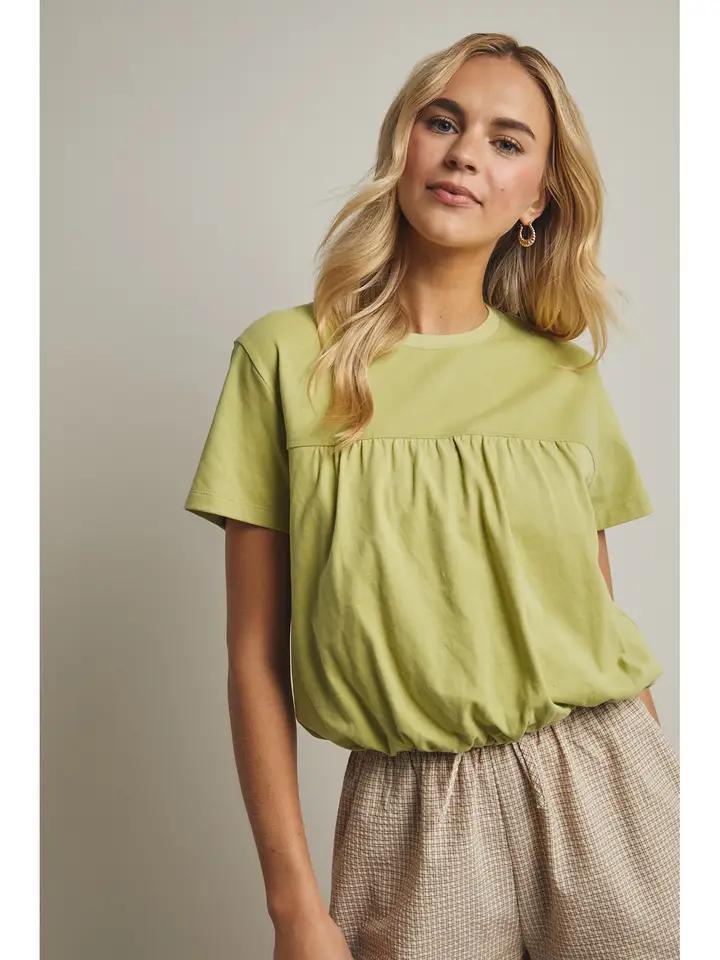 Avocado Bubble Hem Knit Top