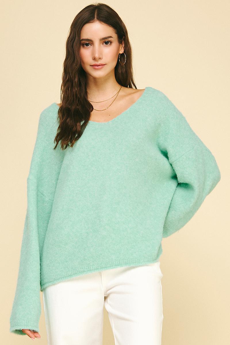Mint Soft Yarn Knit Sweater