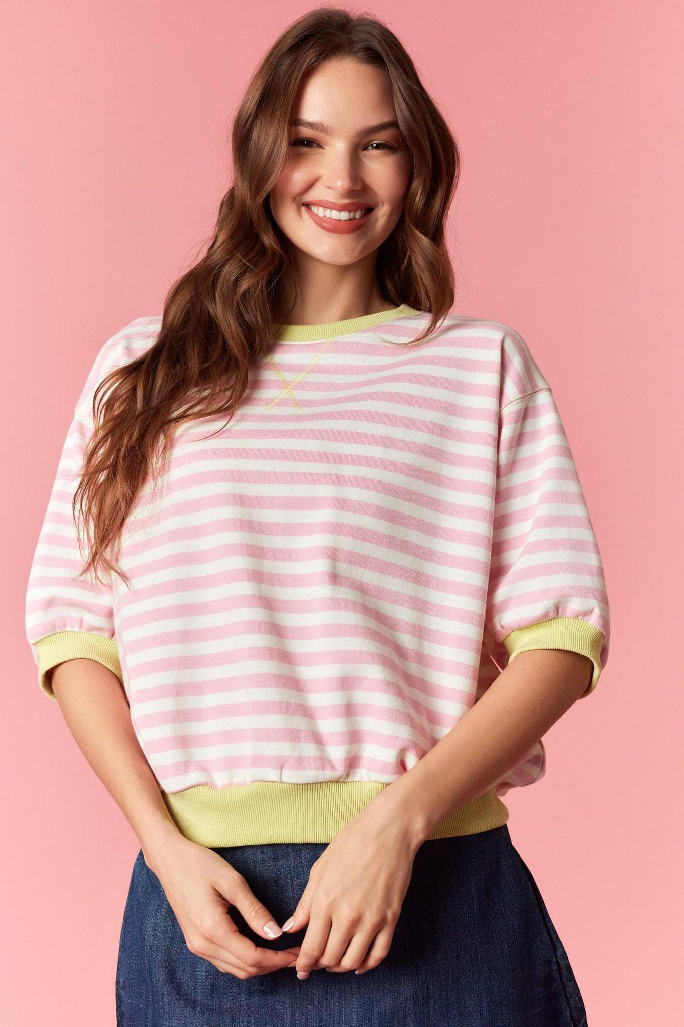 Lt Pink and Lime Sweatshirt