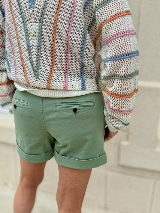 Iceberg Green Classic Shorts