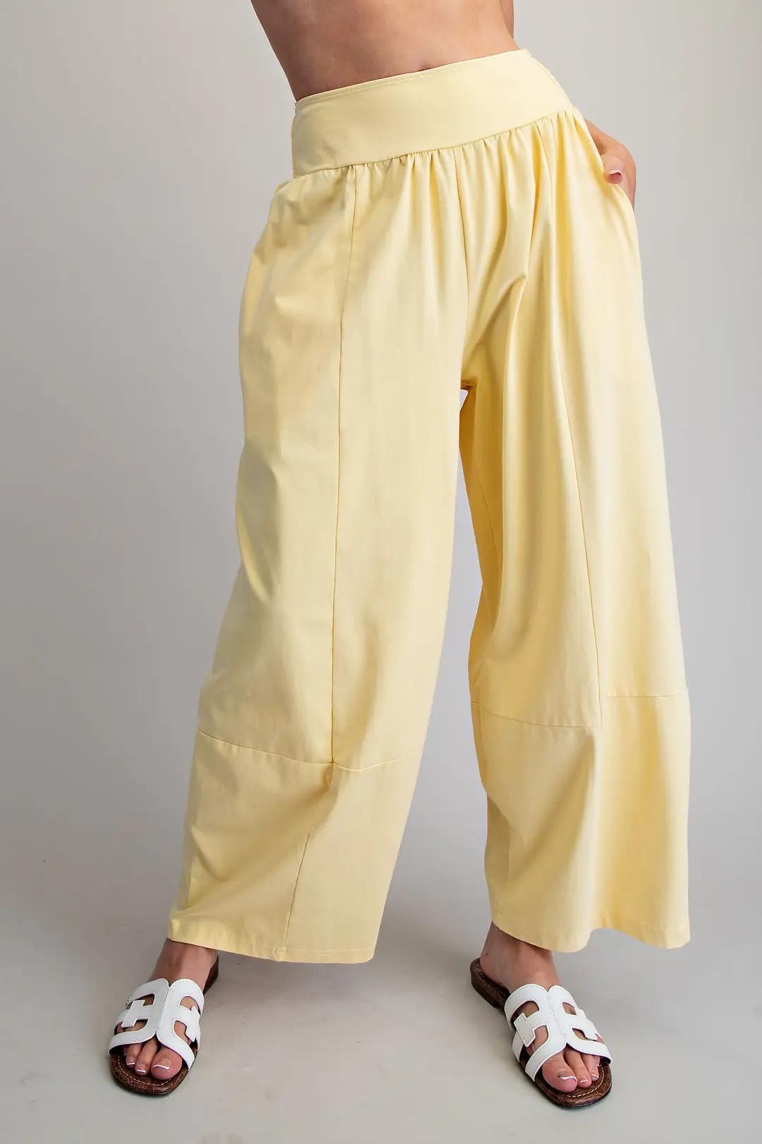 Butter Yellow Pants Set