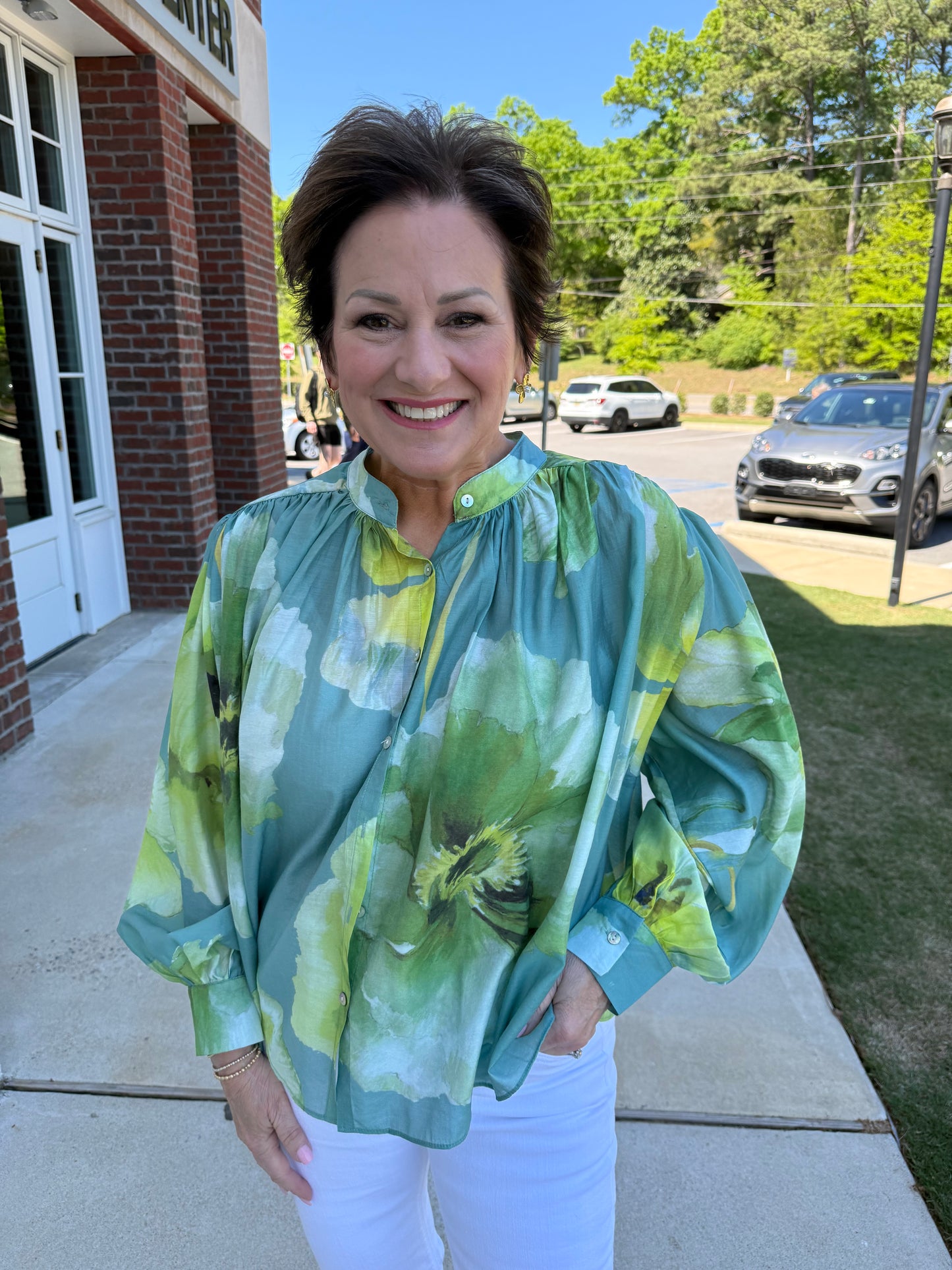 Sage Multi Voluminous Blouse