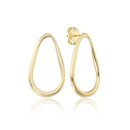 Oval Eve Studs - 18K Gold Plated