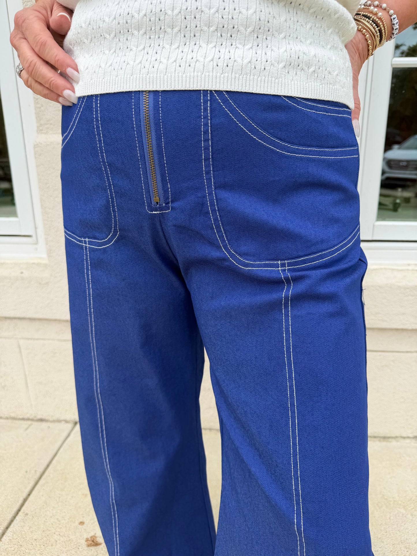 Royal Blue Wide Leg Pants