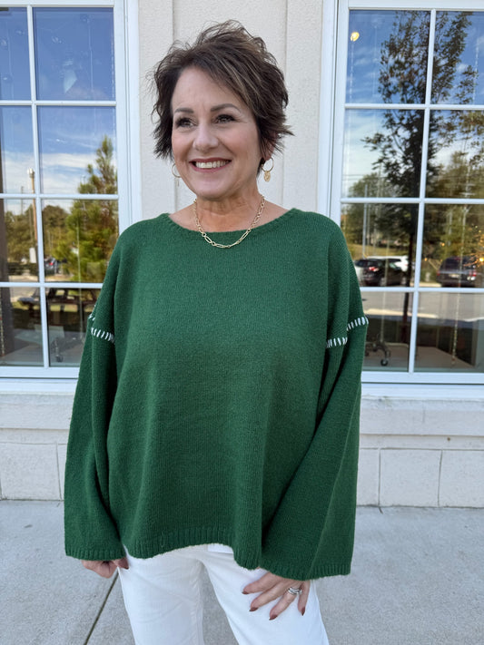 Forest Boat Neck Sweater
