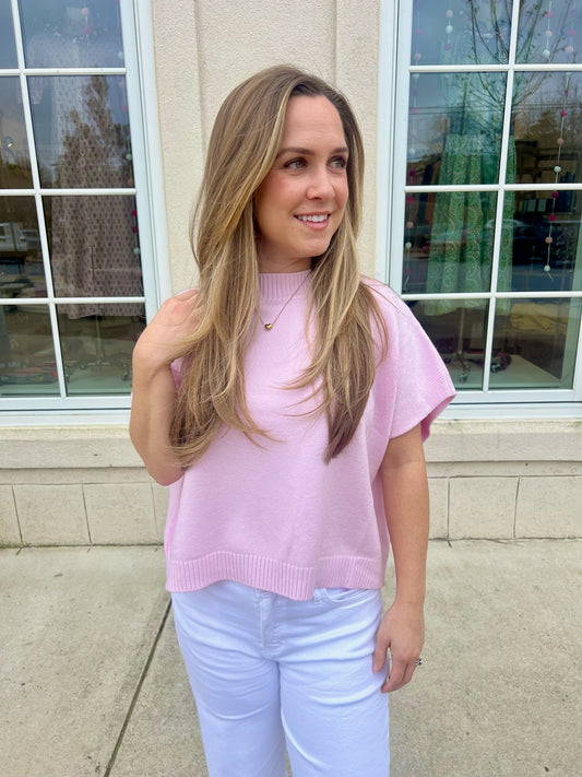 Pale Pink Light Sweater Top