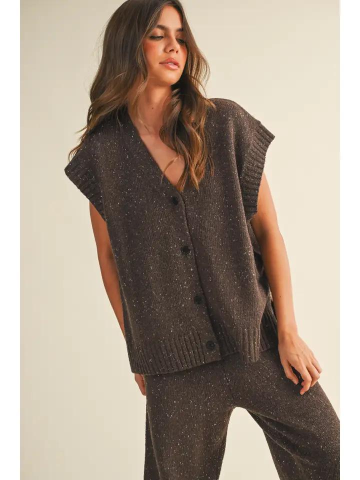 Dark Chocolate Speckled Sweater Set